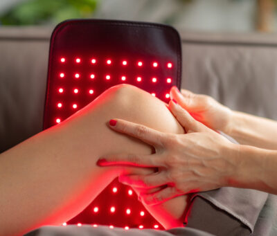 Applying a red light therapy pad to the knee reduces inflammation and pain from injury or arthritis. It promotes circulation and tissue repair, enhancing comfort and mobility with gentle care.